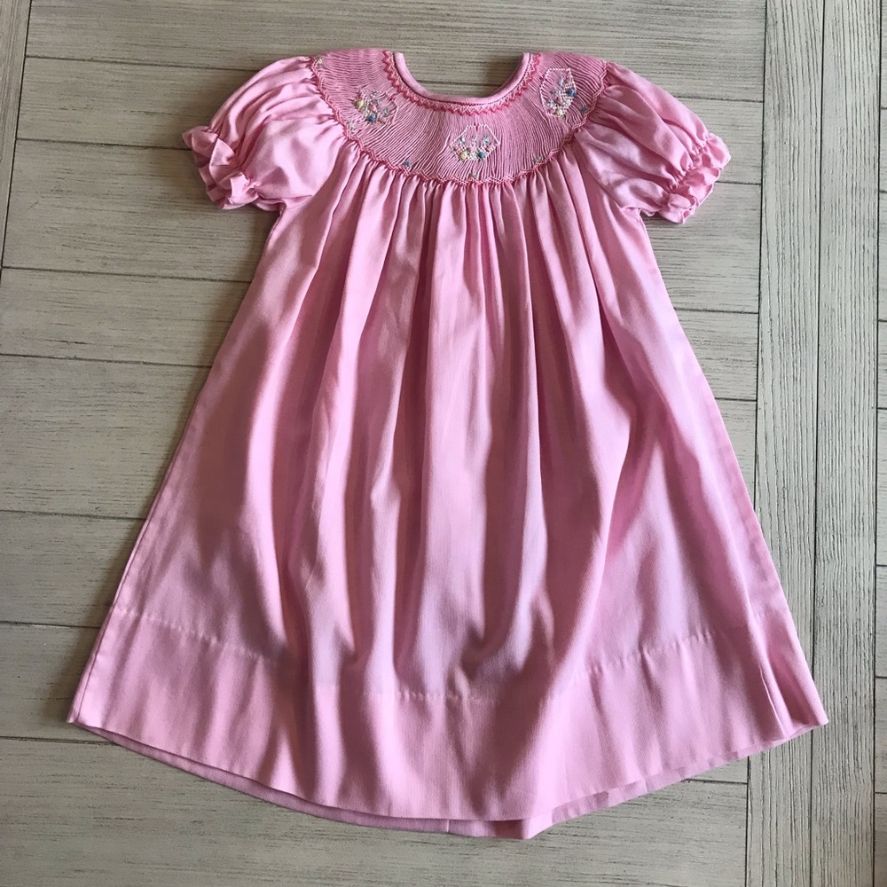 Pink Hand Smocked Easter Dress